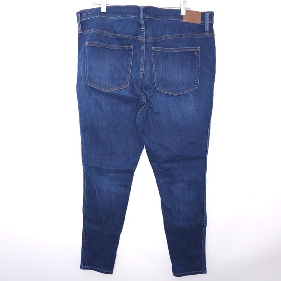 Madewell 10" High Rise Skinny Jean Dark Wash Plus Size Women's sz 35 - Picture 5 of 8
